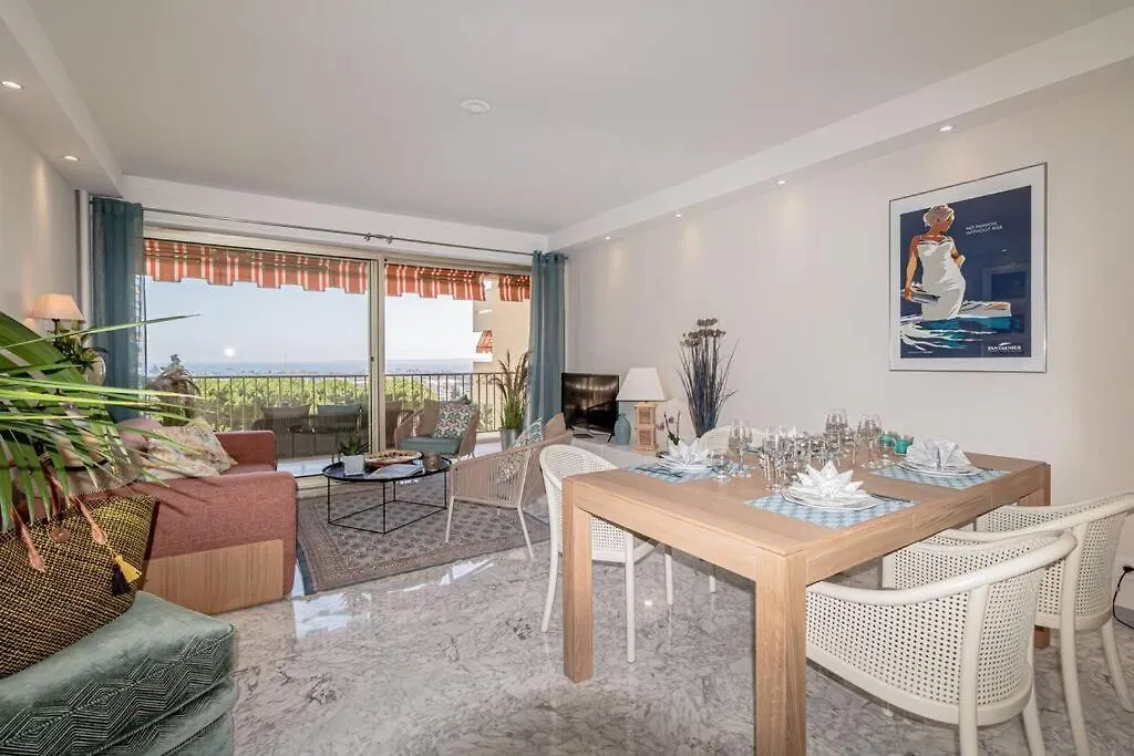 Superbe Appart Vue Mer, Plage, Piscine, Tennis, Parking Antibes Apartment